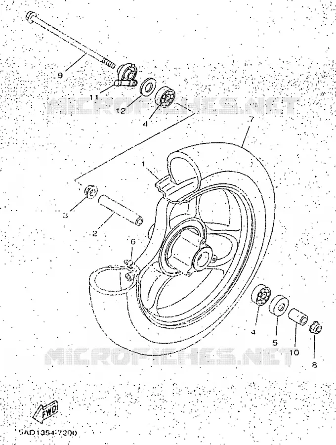 ROUE AVANT Yamaha SCOOTER 50 1998 NEOS  YN50R