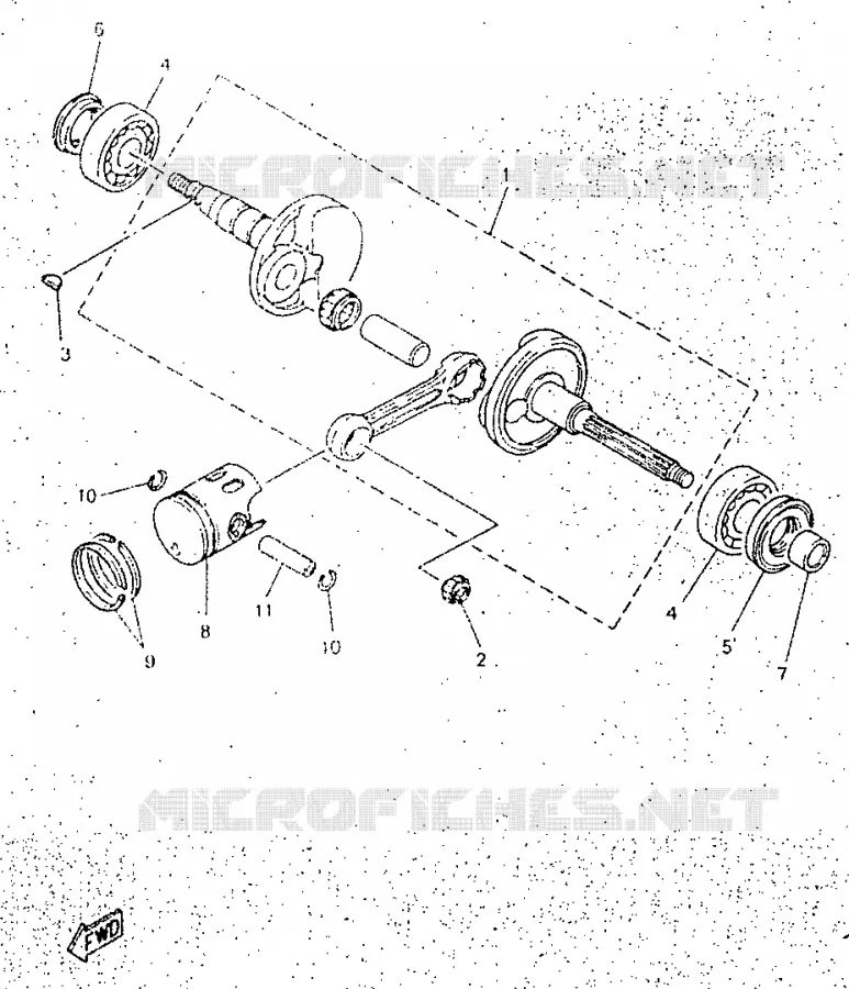 VILEBREQUIN / PISTON Yamaha SCOOTER 50 1998 NEOS  YN50R