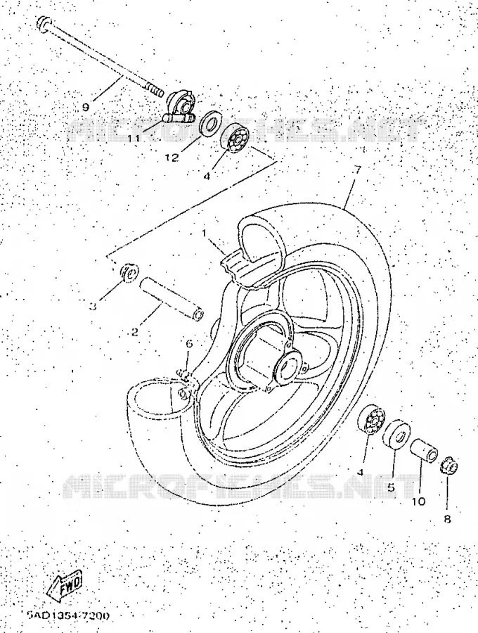 ROUE AVANT Yamaha SCOOTER 50 1998 NEOS  YN50R