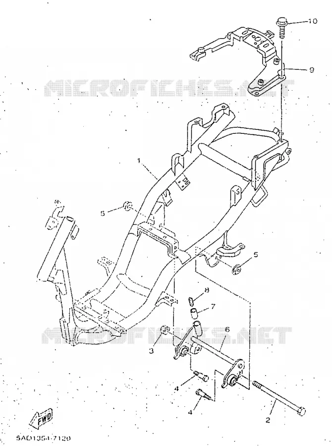 CADRE Yamaha SCOOTER 50 1998 NEOS  YN50R
