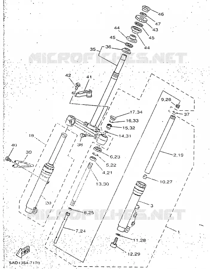 FOURCHE Yamaha SCOOTER 50 1998 NEOS  YN50R