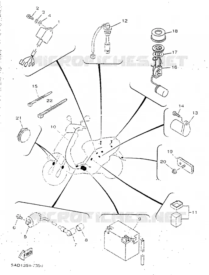 PARTIE ELECTRIQUE 2 Yamaha SCOOTER 50 1998 NEOS  YN50R