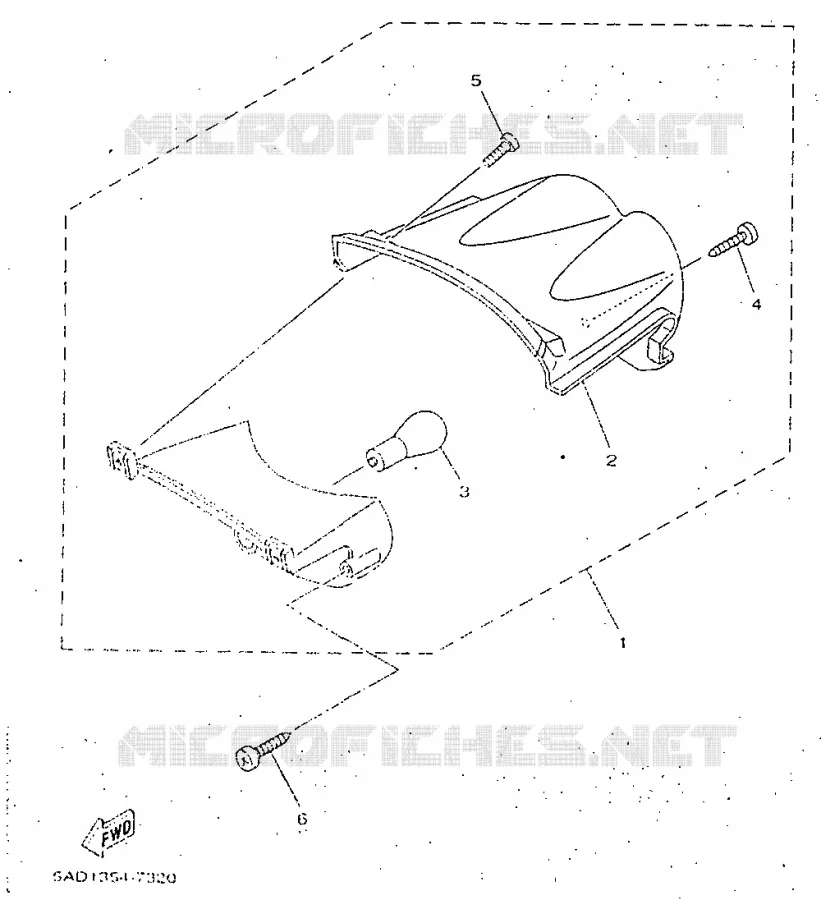 FEU ARRIERE Yamaha SCOOTER 50 1998 NEOS  YN50R