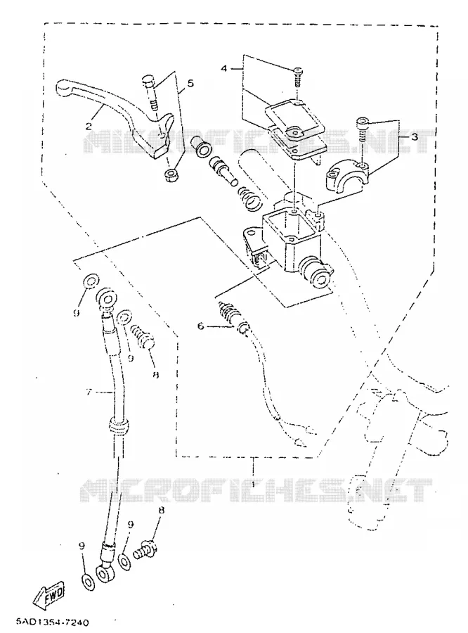 MAITRE CYLINDRE AVANT Yamaha SCOOTER 50 1998 NEOS  YN50R