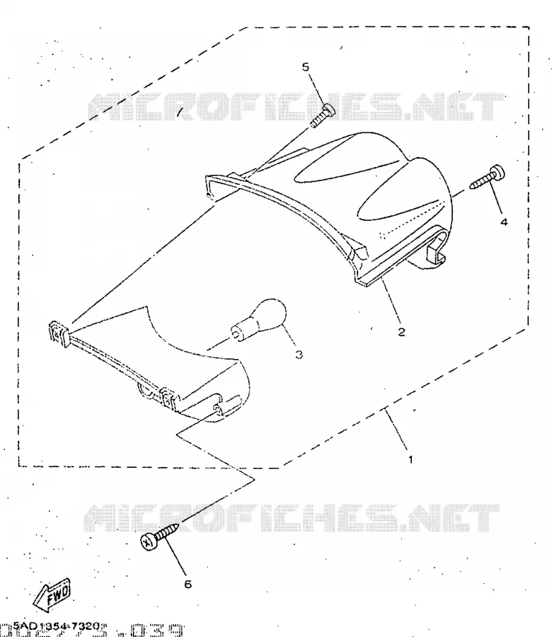 FEU ARRIERE Yamaha SCOOTER 50 1998 NEOS  YN50R