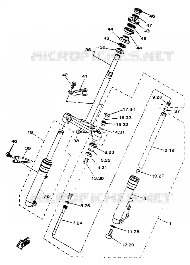 FOURCHE Yamaha SCOOTER 50 1998 NEOS  YN50R