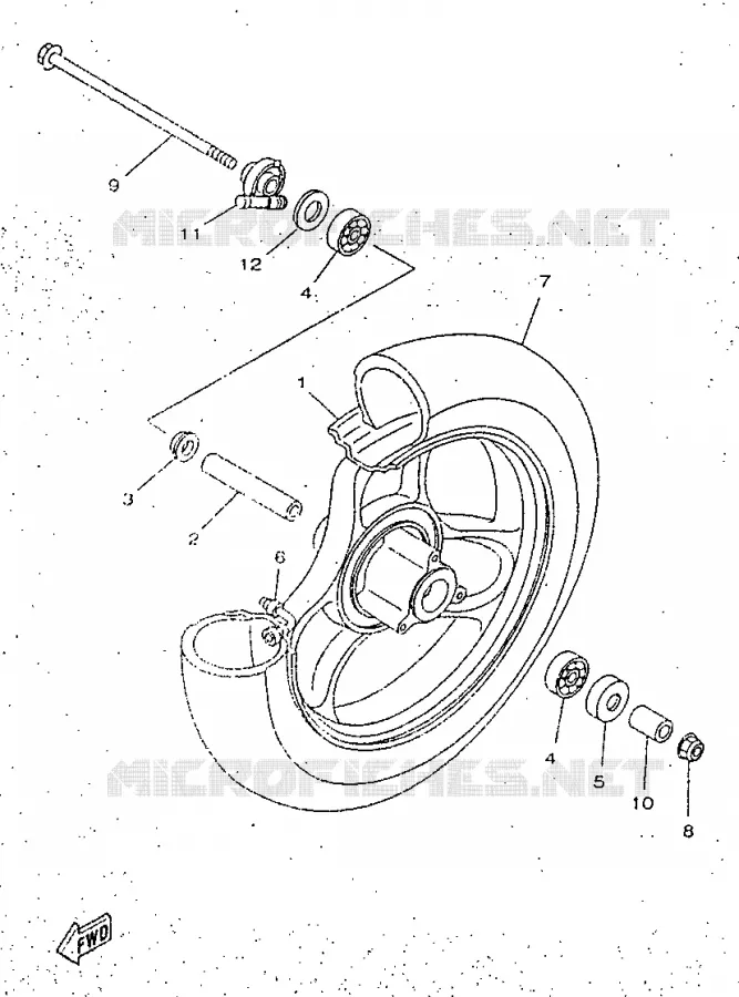 ROUE AVANT Yamaha SCOOTER 50 1998 NEOS  YN50R