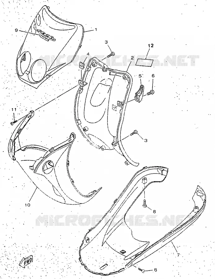 PROTEGE JAMBES Yamaha SCOOTER 50 1998 NEOS  YN50R