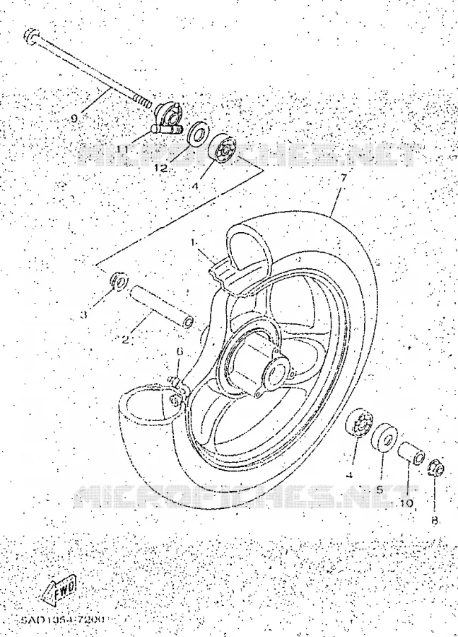 ROUE AVANT Yamaha SCOOTER 50 1998 NEOS  YN50R