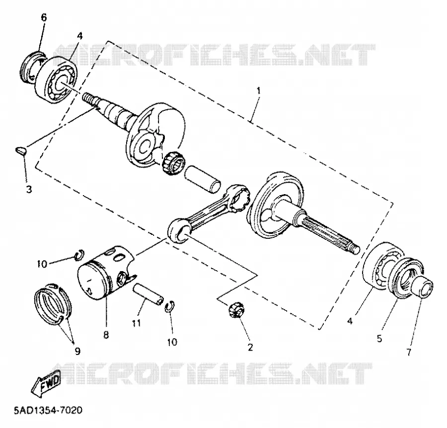 VILEBREQUIN / PISTON Yamaha SCOOTER 50 2000 NEOS  YN50R
