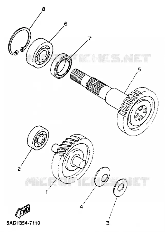 TRANSMISSION Yamaha SCOOTER 50 2000 NEOS  YN50R