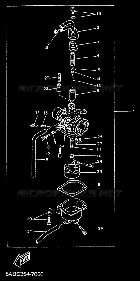 CARBURATEUR Yamaha SCOOTER 50 2000 NEOS  YN50R
