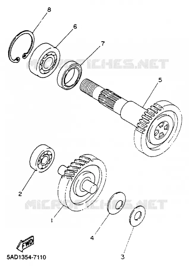 TRANSMISSION Yamaha SCOOTER 50 2000 NEOS  YN50R