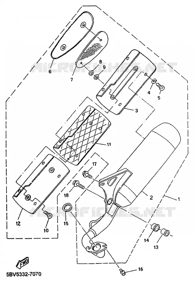 ECHAPPEMENT Yamaha SCOOTER 50 2000 NEOS  YN50R