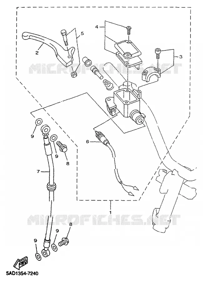 MAITRE CYLINDRE AVANT Yamaha SCOOTER 50 2000 NEOS  YN50R