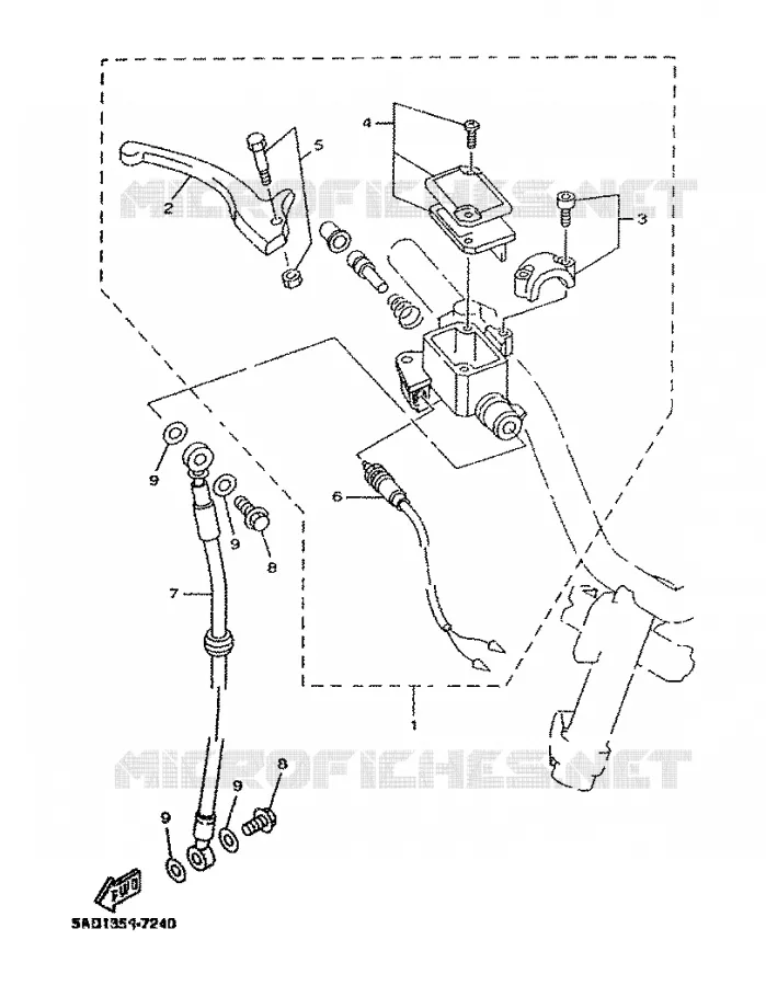 MAITRE CYLINDRE AVANT Yamaha SCOOTER 50 2001 NEOS  YN50R