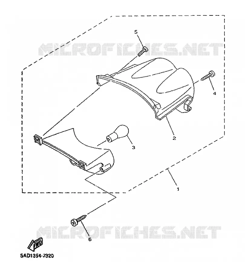 FEU ARRIERE Yamaha SCOOTER 50 2001 NEOS  YN50R
