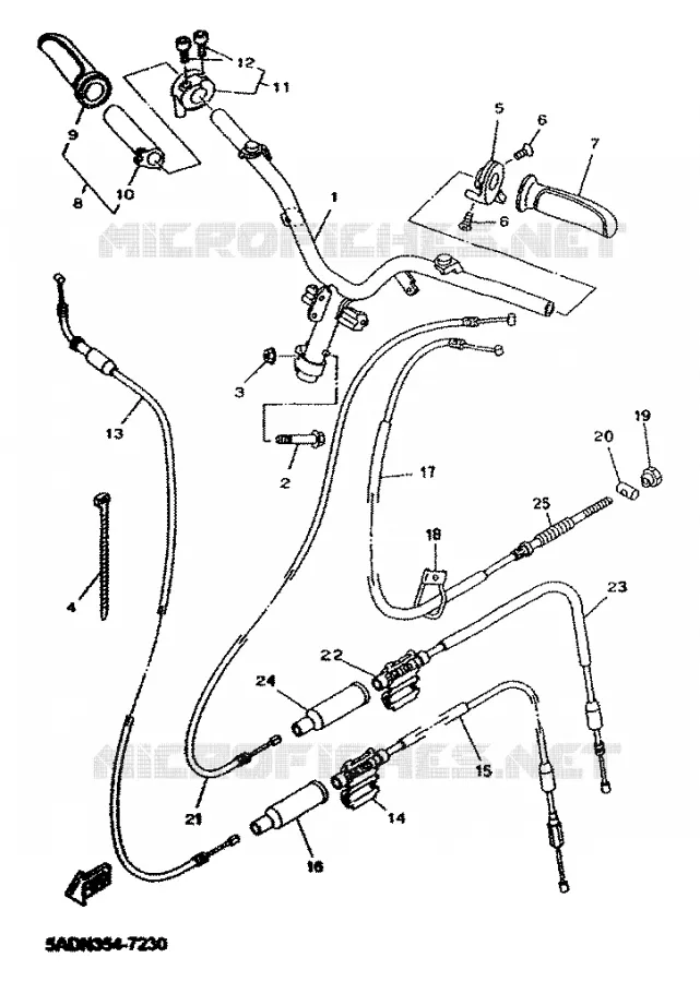 GUIDON ET CABLES Yamaha SCOOTER 50 2001 NEOS  YN50R