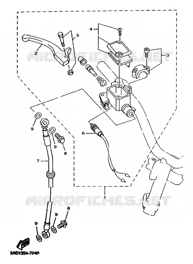 MAITRE CYLINDRE AVANT Yamaha SCOOTER 50 2001 NEOS  YN50R