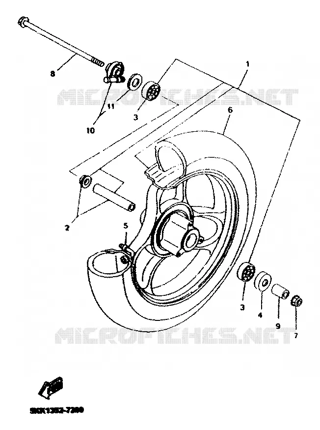 ROUE AVANT Yamaha SCOOTER 50 2001 NEOS  YN50R NEO'S 50