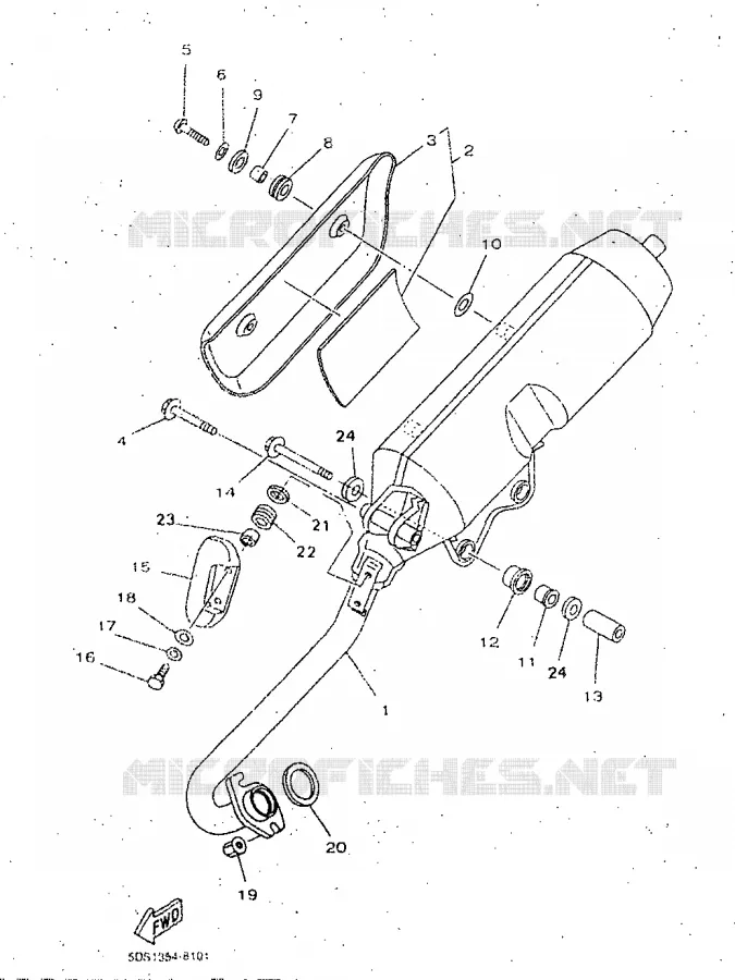 ECHAPPEMENT Yamaha SCOOTER 125 1998 MAJESTY  YP125