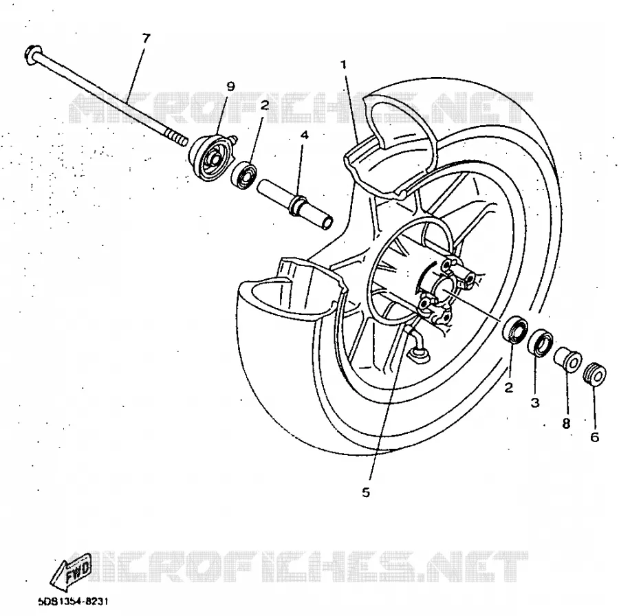 ROUE AVANT Yamaha SCOOTER 125 1999 MAJESTY  YP125