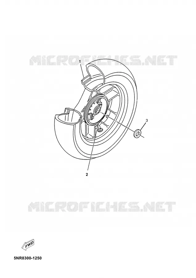 ROUE ARRIERE Yamaha SCOOTER 125 2002 MAJESTY  YP125D