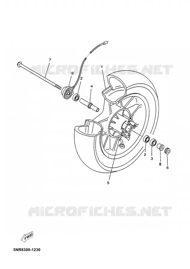 ROUE AVANT Yamaha SCOOTER 125 2005 MAJESTY  YP125E