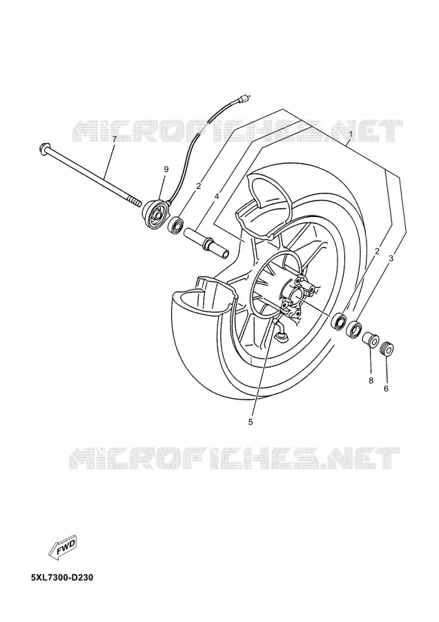 ROUE AVANT Yamaha SCOOTER 125 2008 MAJESTY  YP125E