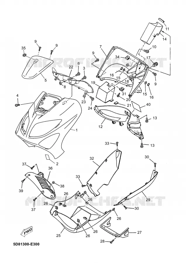 PROTEGE JAMBES Yamaha SCOOTER 125 2008 MAJESTY  YP125E