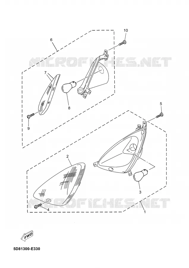 CLIGNOTANT Yamaha SCOOTER 125 2008 MAJESTY  YP125E