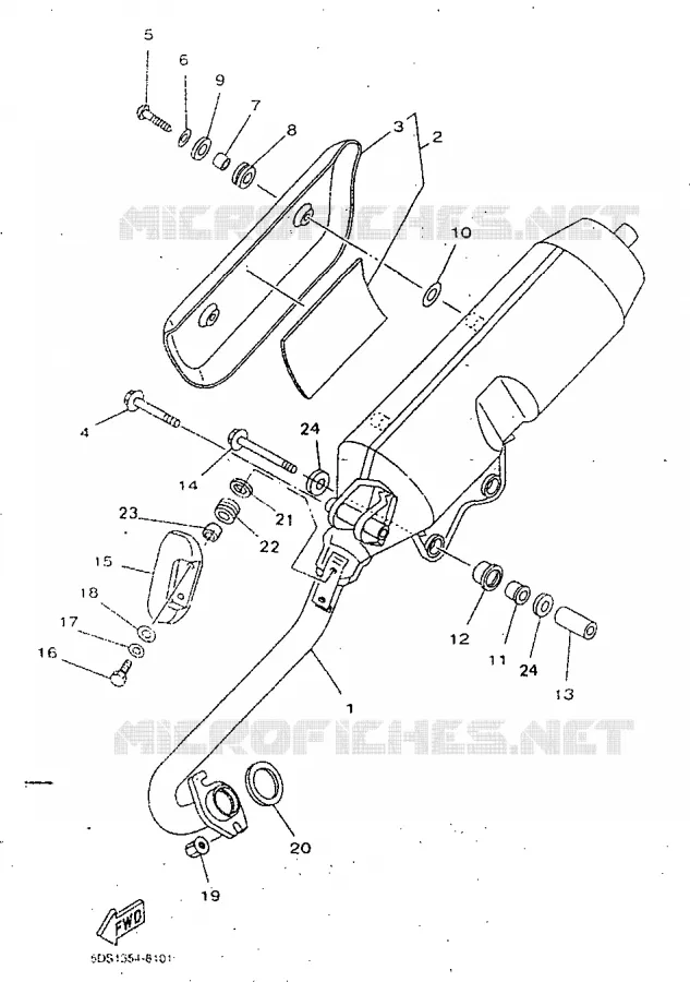 ECHAPPEMENT Yamaha SCOOTER 125 1998 MAJESTY  YP125R