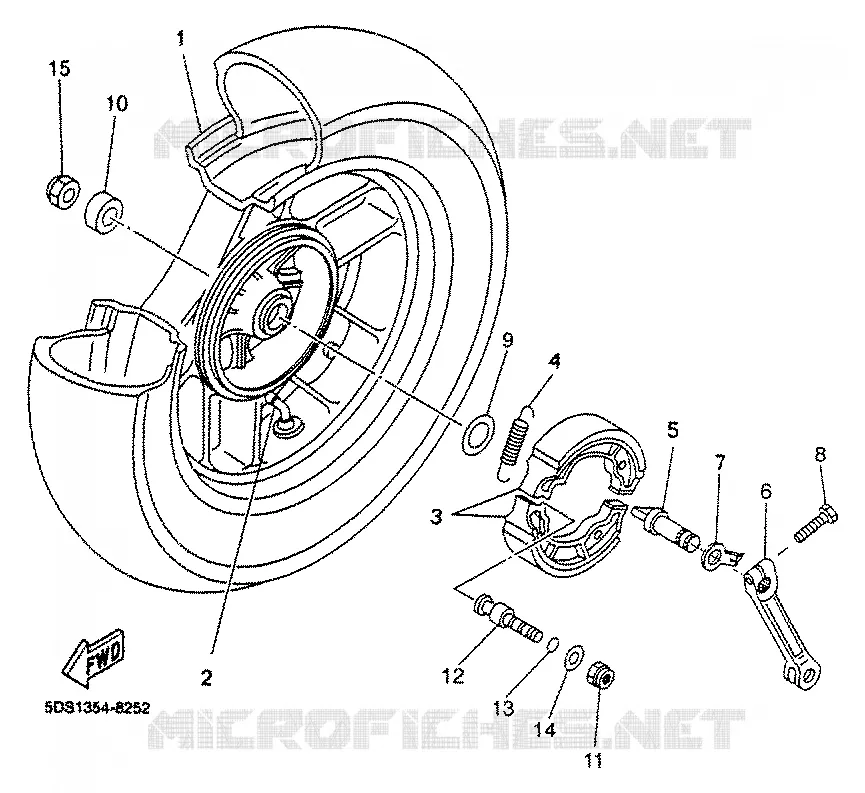 ROUE ARRIERE Yamaha SCOOTER 125 2000 MAJESTY  YP125R