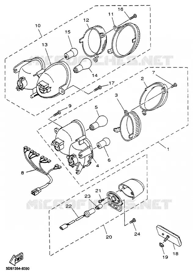 FEU ARRIERE Yamaha SCOOTER 125 2000 MAJESTY  YP125R