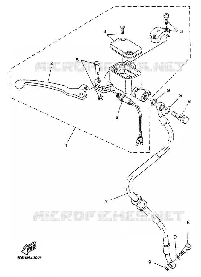 MAITRE CYLINDRE AVANT Yamaha SCOOTER 125 2000 MAJESTY  YP125R