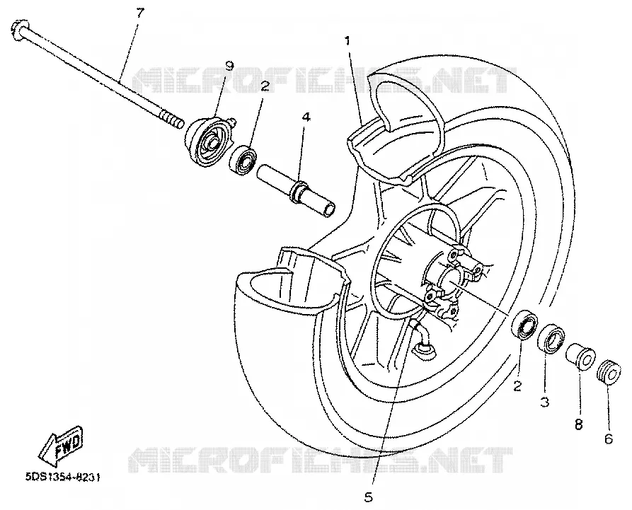 ROUE AVANT Yamaha SCOOTER 125 2000 MAJESTY  YP125R