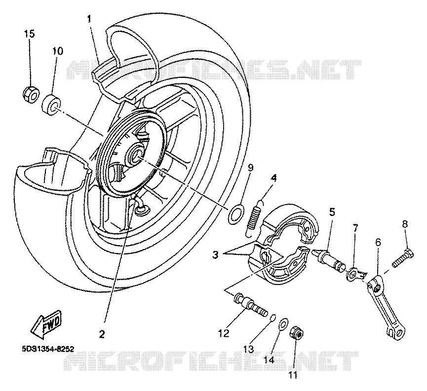 ROUE ARRIERE Yamaha SCOOTER 125 2000 MAJESTY  YP125R