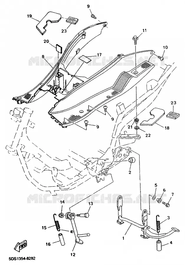 SUPPORT / REPOSE PIEDS Yamaha SCOOTER 125 2000 MAJESTY  YP125R