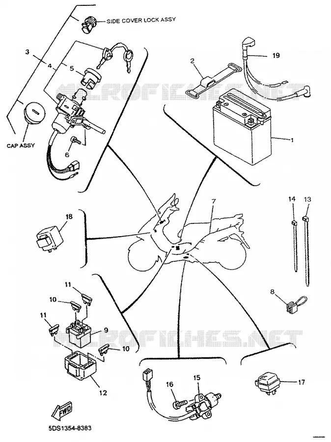 PARTIE ELECTRIQUE 2 Yamaha SCOOTER 125 2000 MAJESTY  YP125R