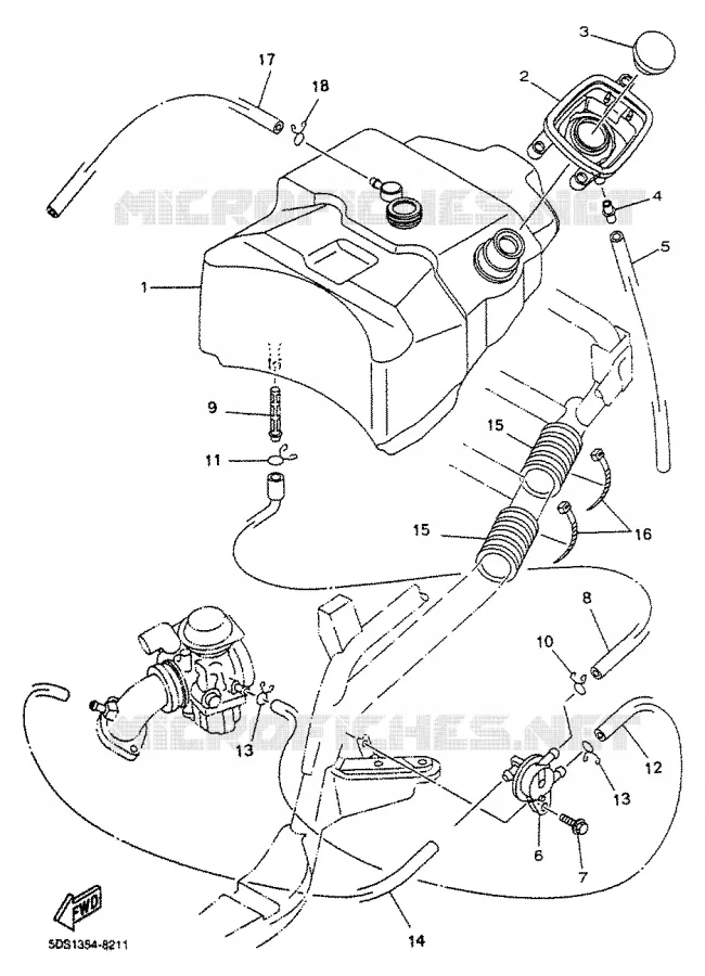 RESERVOIR A ESSENCE Yamaha SCOOTER 125 2000 MAJESTY  YP125R