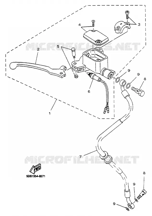 MAITRE CYLINDRE AVANT Yamaha SCOOTER 125 2000 MAJESTY  YP125R