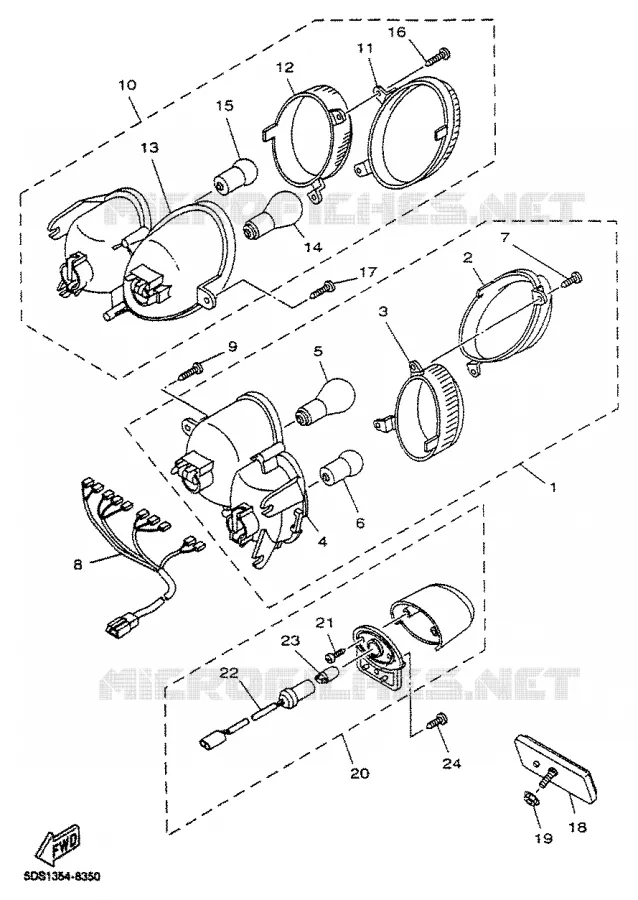 FEU ARRIERE Yamaha SCOOTER 125 2000 MAJESTY  YP125R