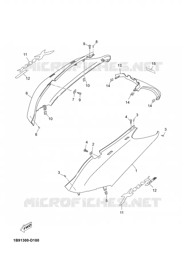 COUVERCLE LATERAL Yamaha SCOOTER 125 2006 XMAX  YP125R