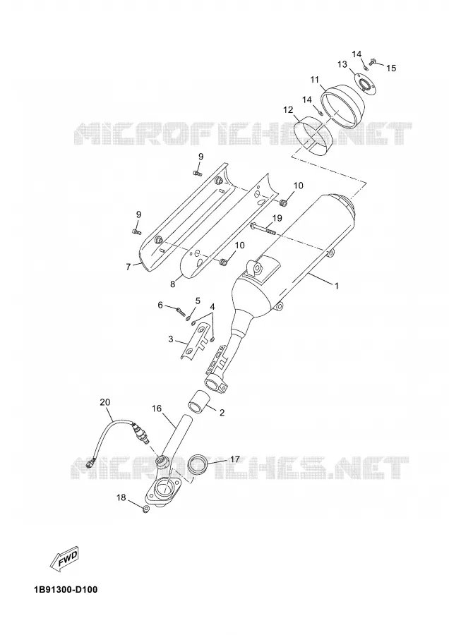 ECHAPPEMENT Yamaha SCOOTER 125 2007 XMAX  YP125R
