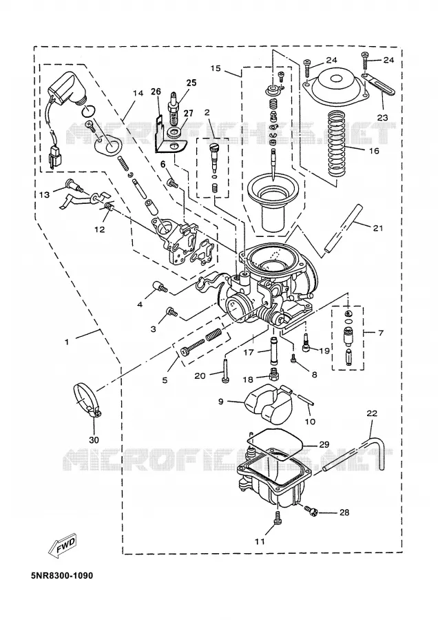 CARBURATEUR Yamaha SCOOTER 150 2002 MAJESTY  YP150D