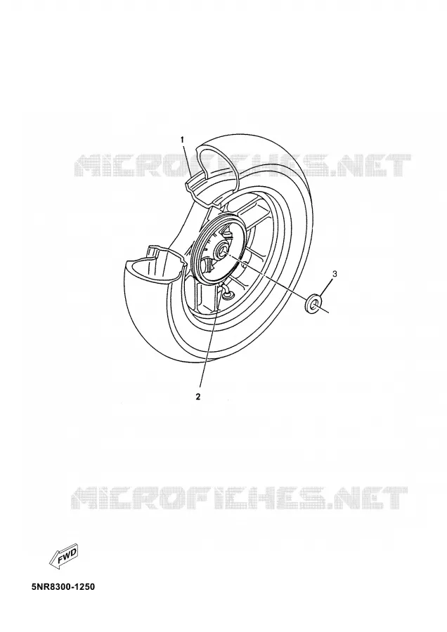 ROUE ARRIERE Yamaha SCOOTER 180 2004 MAJESTY  YP180E