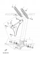 BRAS OSCILLANT / AMORTISSEUR pour Yamaha MAJESTY 2005