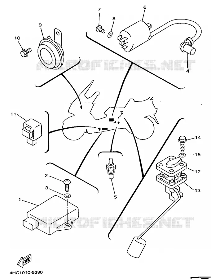 PARTIE ELECTRIQUE 2 Yamaha SCOOTER 250 1996 MAJESTY  YP250