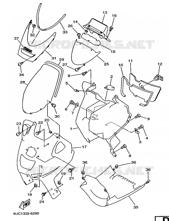 PROTEGE JAMBES Yamaha SCOOTER 250 1996 MAJESTY  YP250