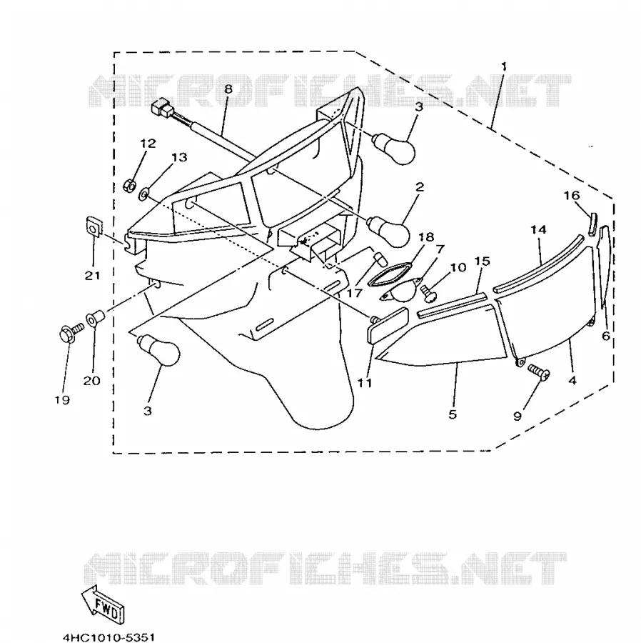 FEU ARRIERE Yamaha SCOOTER 250 1996 MAJESTY  YP250